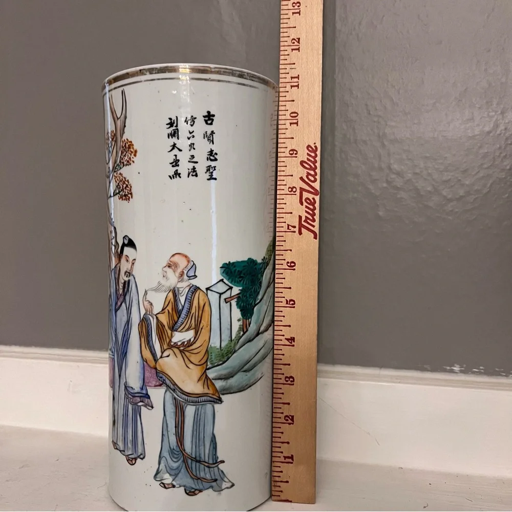 Antique Chinese Vase / Brush Pot / Hat Stand